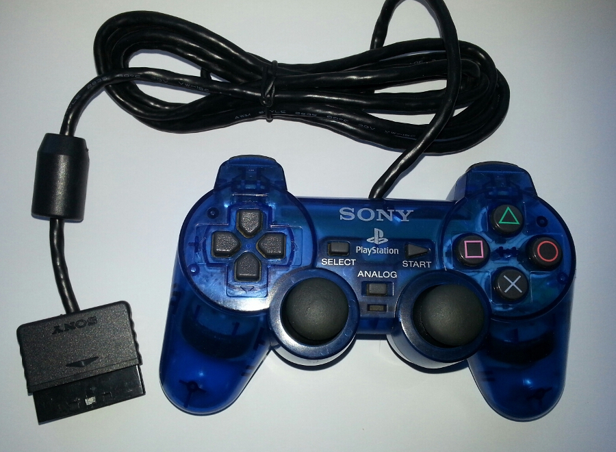 Clear Blue PS2 Controller