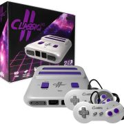 Old Skool Classiq 2 HD 720p Twin Video Game System, Grey/Purple for SNES/NES Nintendo and Super Nintendo